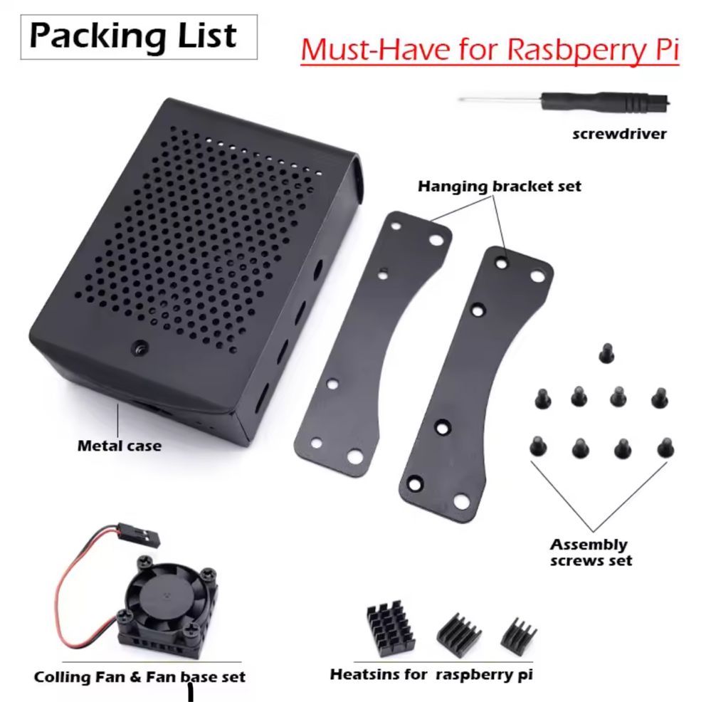 Корпус Raspberry Pi 4 Model B, алюминиевый корпус