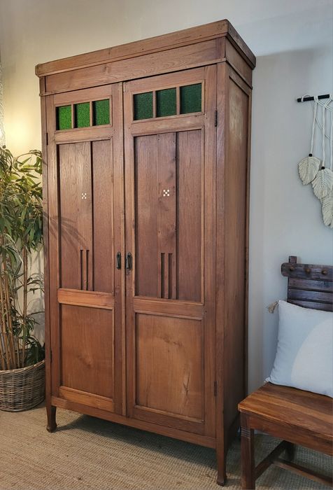 armario, estante, roupeiro, arrumação, prateleiras, indiano, rustico