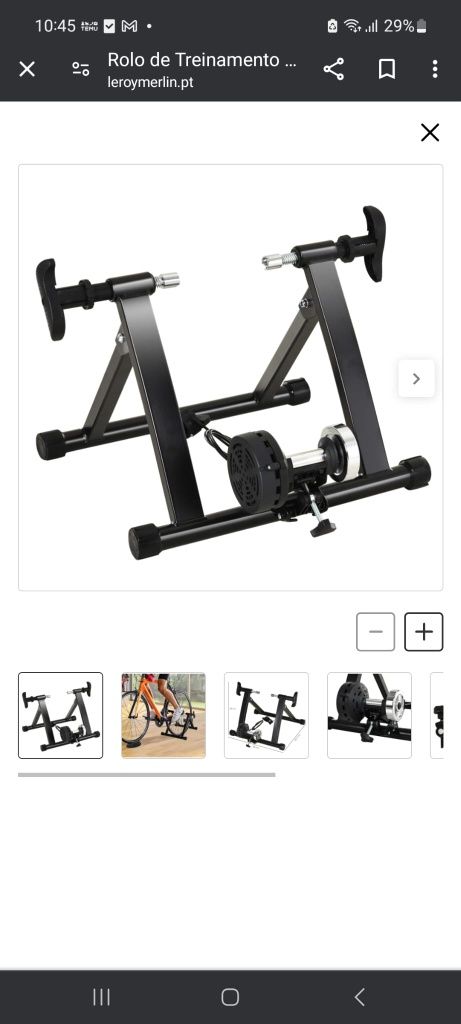 RORollo de treinamento de bicicleta Aço cor Negro 54,5x47,2x39,1