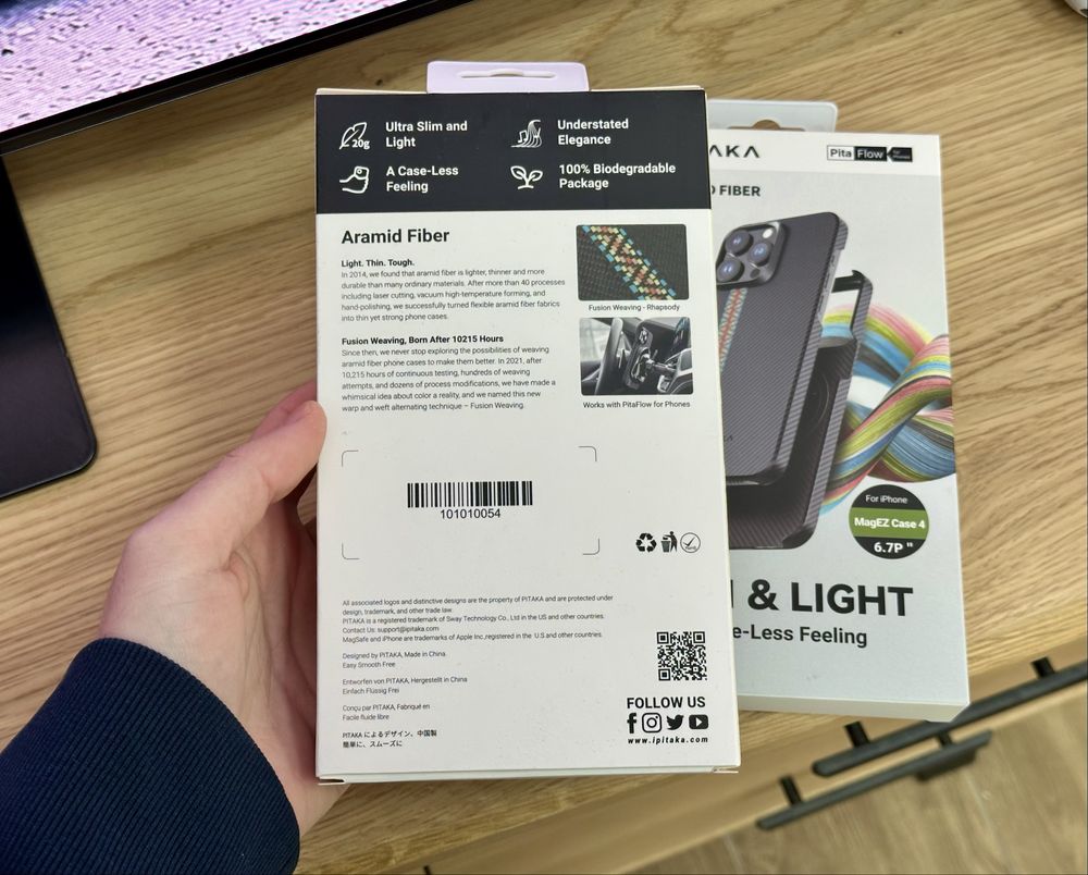 Чохол Pitaka Aramid Fiber 600D для IPhone 15 Pro та IPhone 15 Pro Max