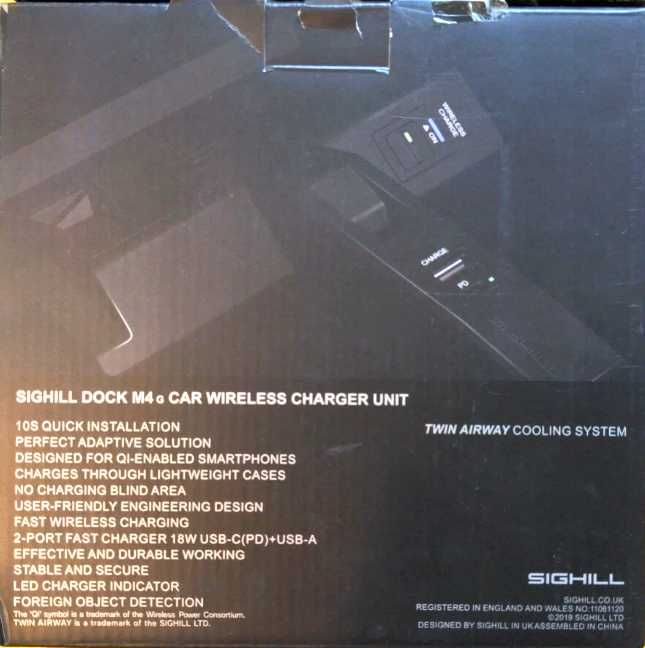 Бездротовий зарядний пристрій для автомобіля SIGHILL Dock M4g