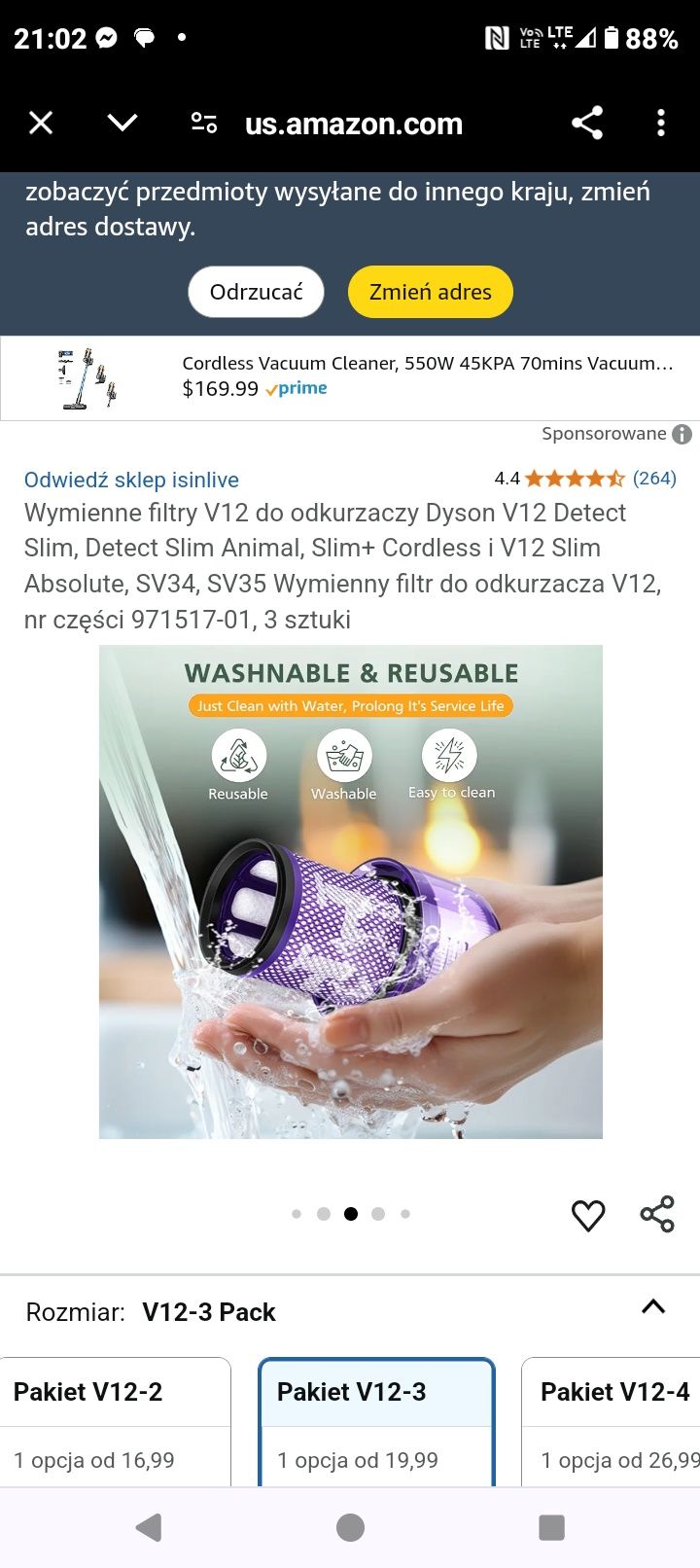 Filtry V12 Dyson