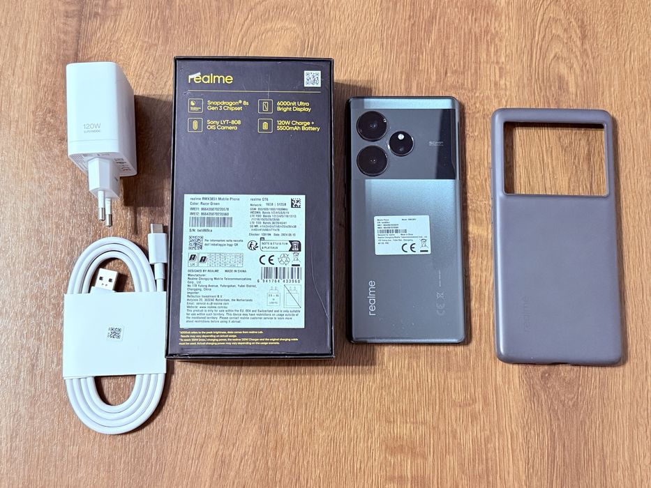 Realme GT6 16/512 jak nowy + ładowarka 120W SuperVOOC + etui