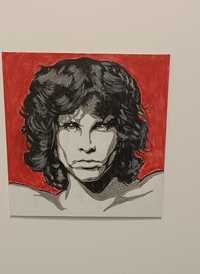 Malarstwo akrylowe na płótnie. The Doors. Portret Jima Morrisona w sty