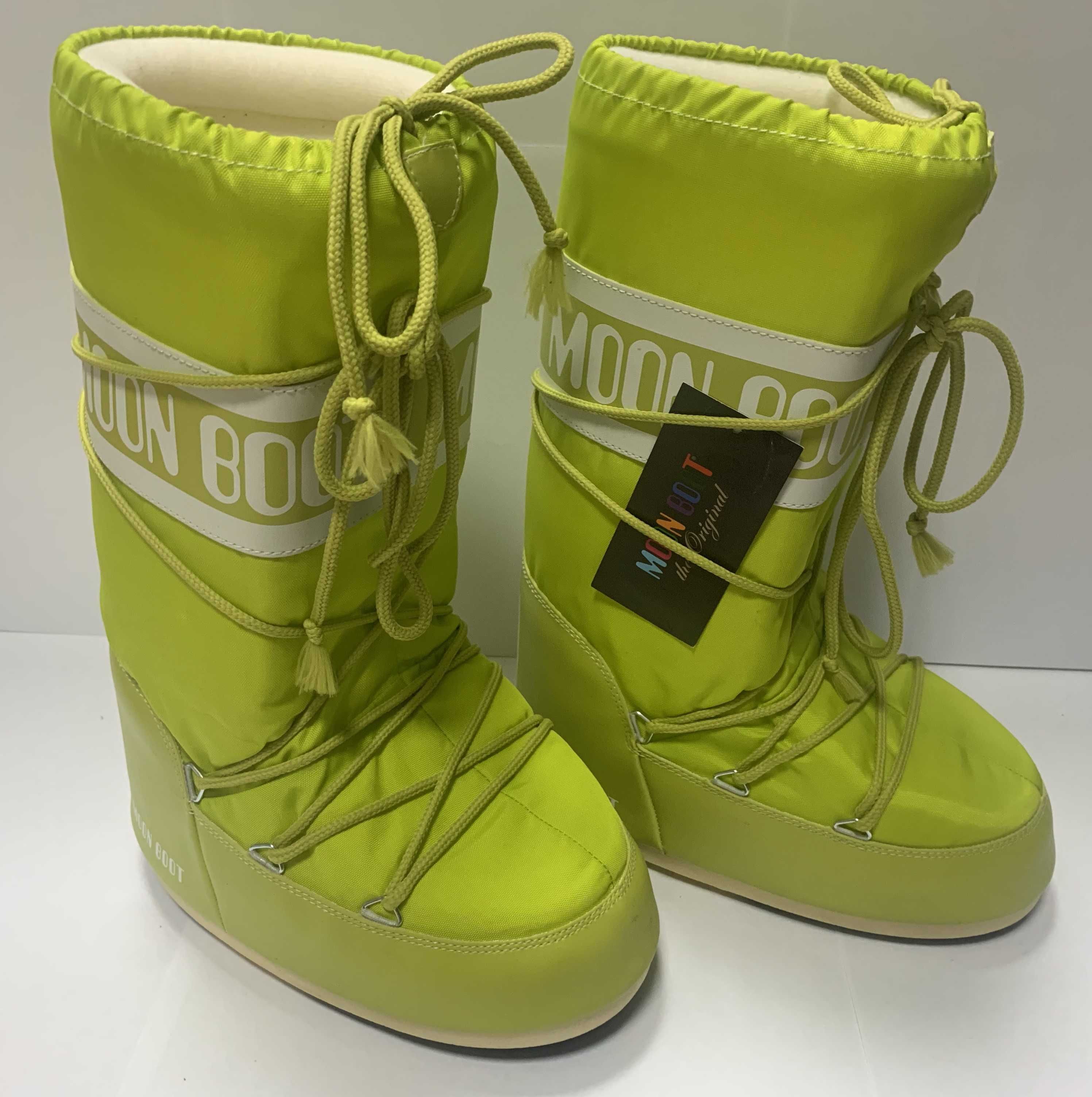 Buty śniegowce MOON BOOT NYLON limonka R 39-41