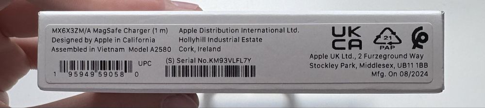 Ładowarka indukcyjna APPLE MagSafe 1m Biały