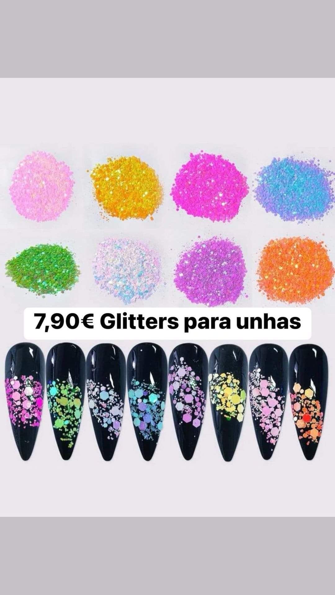 Glitters para unhas CONJUNTOS