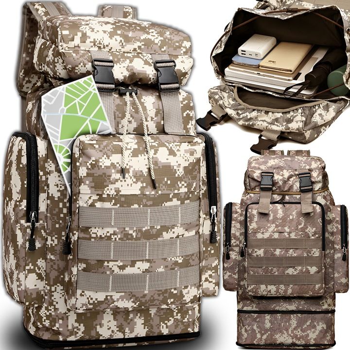 Plecak Militarny Taktyczny Wojskowy Turystyczny Survival 50L Pojemny