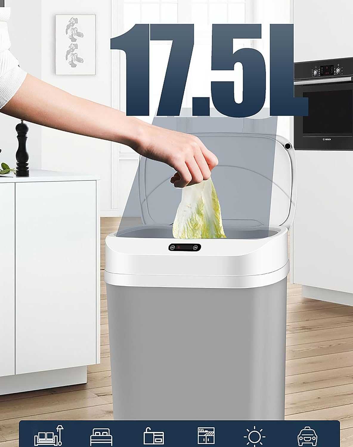 Smart Trash Sensor Inteligentny kosz na śmieci 17,5 L czujnik