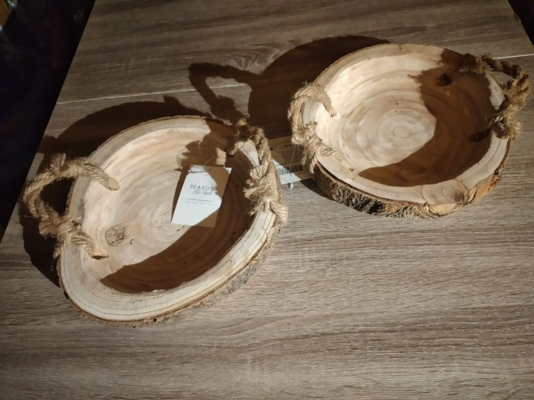 Drewniana dekoracja podstawa  Misa czy Patera  Boho Nowa!