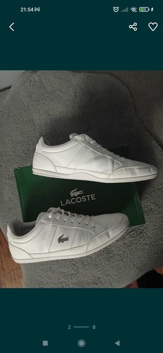 Buty Lacoste Chaymon rozmiar 43 białe skóra skórzane j. Nowe męskie