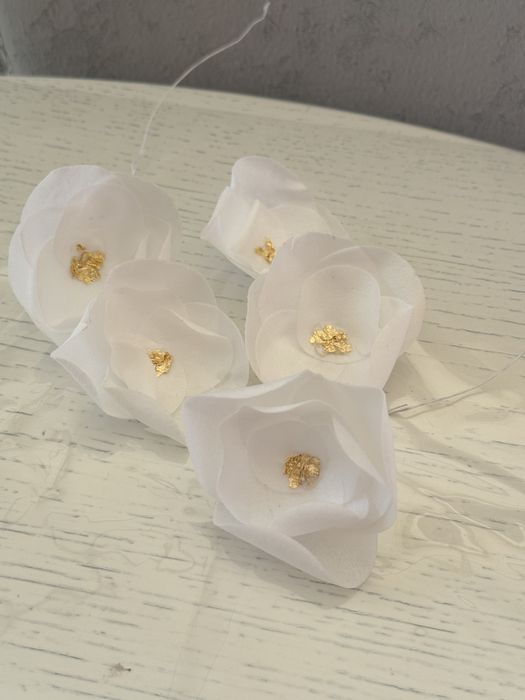 Вафельні квіти / Вафельні квіти із золотистою серединкою