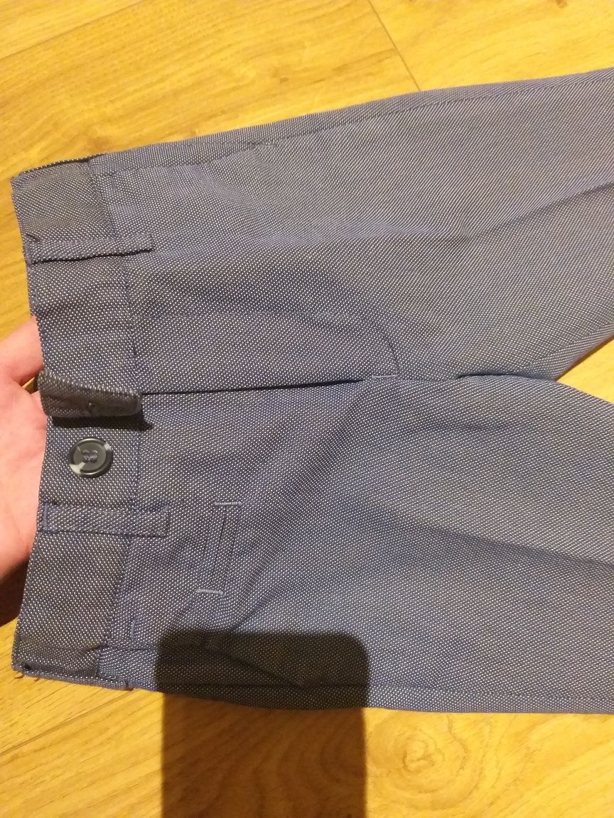 Eleganckie spodnie na kant, garniturowe, rozmiar 98, jak nowe
