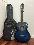 Gitara akustyczna niebieska Ever Play EV-128 3/4 + pokrowiec Canto