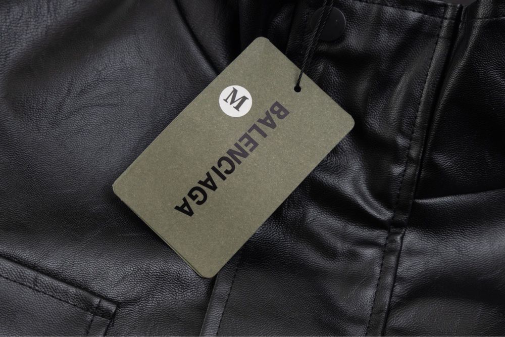 BALENCIAGA мужская куртка ветровка бомер кожаная