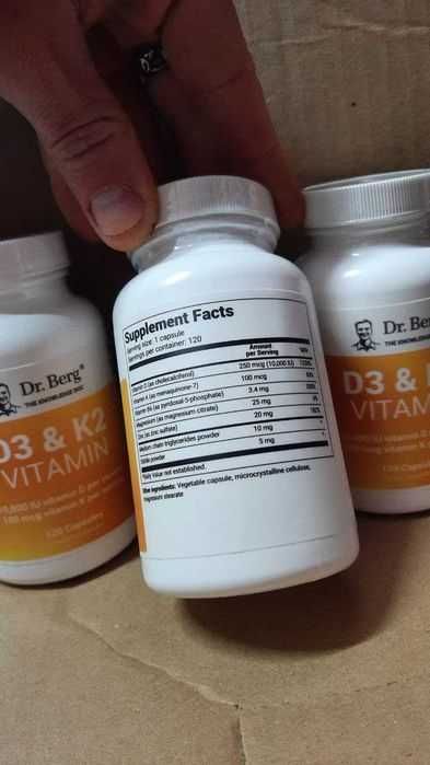 Вітаміни D3k3 5000/10000 тис мє dr.Berg