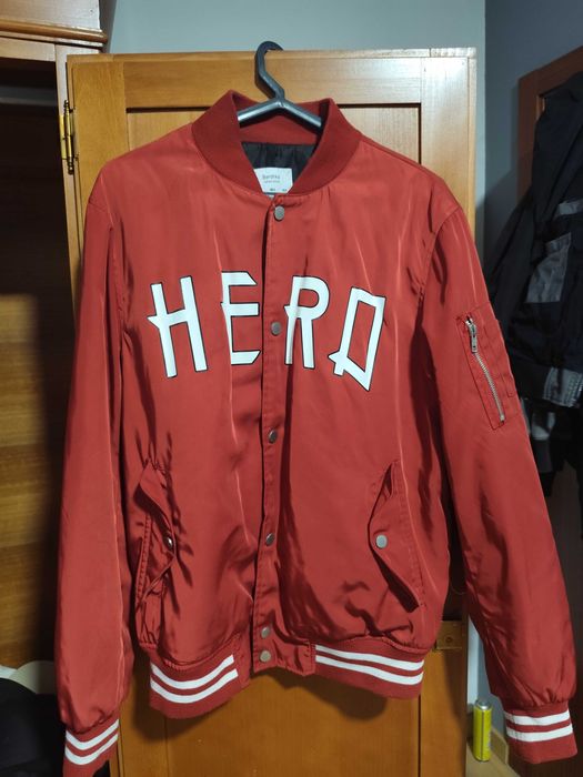 Casaco Bershka Vermelho Estilo College – S