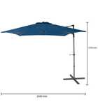 Parasol ogrodowy kalanga 2,5 x 2,5 m wiszący pokrowiec