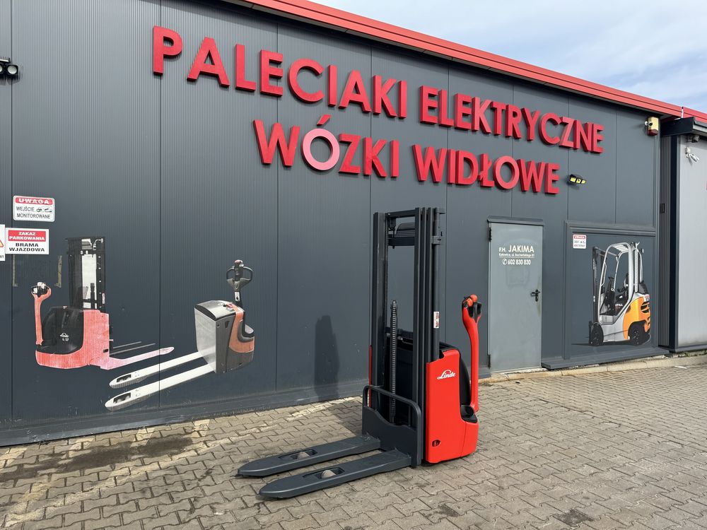 Paleciak elektryczny Linde 420 cm 1000 kg wózek sztaplarka