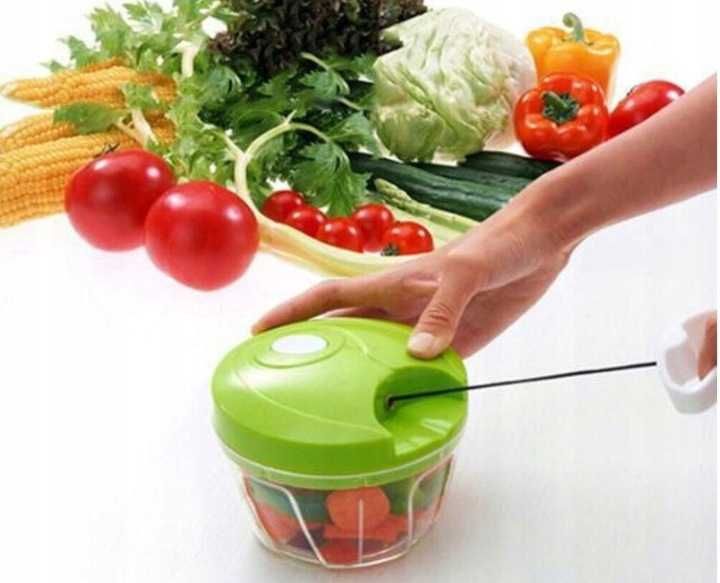 Rozdrabniacz do warzyw cebuli krajacz siekacz ręczny ZESTAW 2 SZT,
