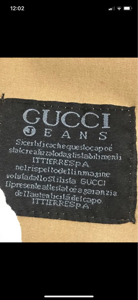 Gucci Jeans męskie spodnie rozm W 36 L 34 brązowe khaki Vintage y2k