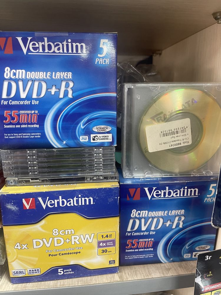 Диски TDK, Verbatim, JVC , DVD-/+RW mini 1.4Gb 30 min