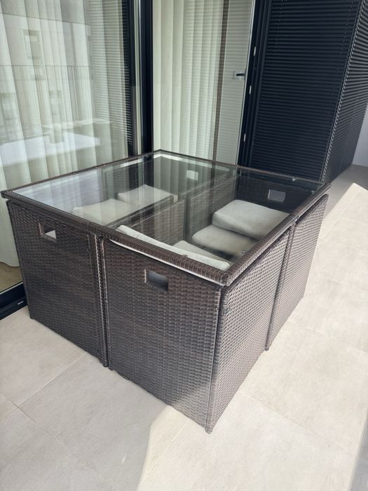 Conjunto de jardim de rattan
