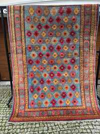 Vintage antyczny wełniany r.tkany dywan KAZAK 270x190 galeria 12 tyś