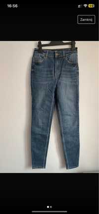 Spodnie jeansy dżinsy skinny reserved