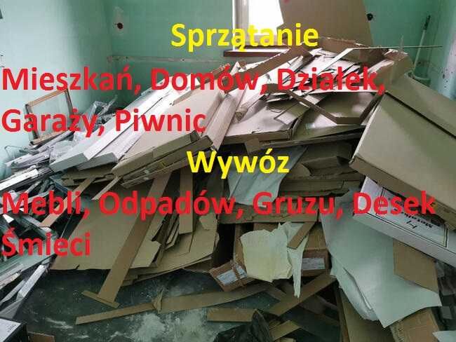 Wywóz Śmieci Odpadów Odbiór GRUZU Utylizacja OPRÓŻNIANIE MIESZKAŃ DOMU