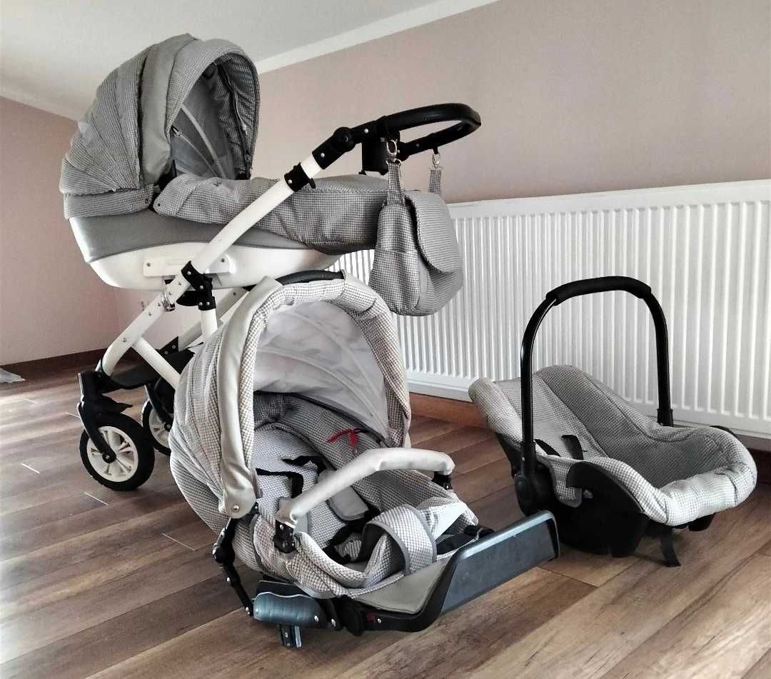 Piękny wózek niemowlęcy 3w1 Adamex