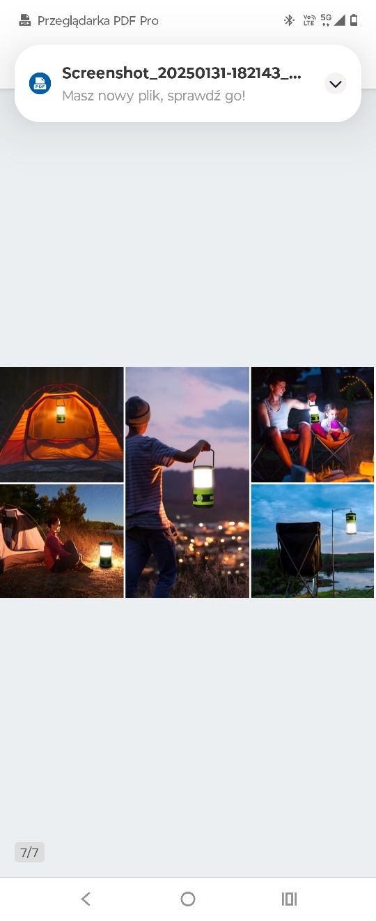 Lampka kempingowa 1500 lumenów