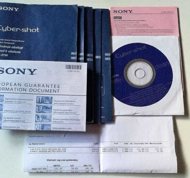 Aparat cyfrowy Sony DSC-S730 Cyber-shot Digital Camera Vintage