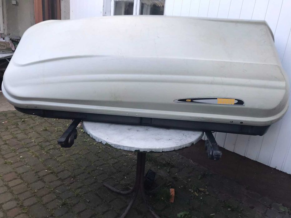 Автомобільний бокс + багажник на дах TAURUS  430 срібний