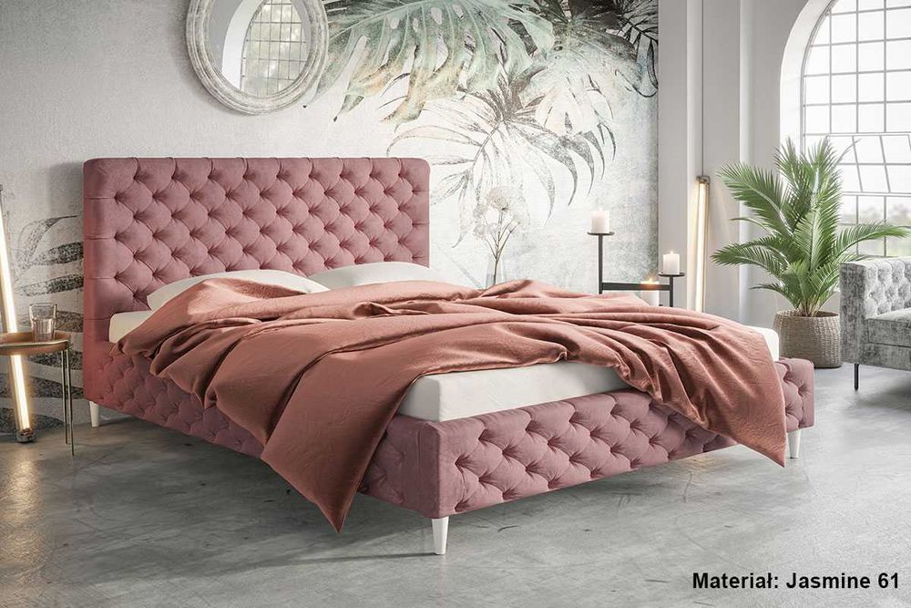 Łóżko tapicerowane INFINITY 160x200 cm na nóżkach