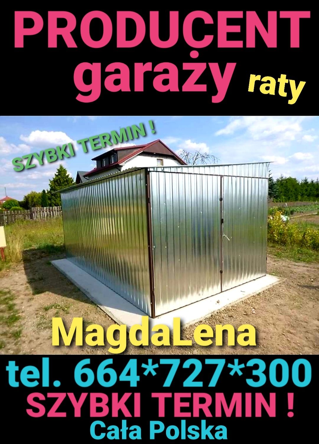 Garaż blaszany 3x5 1 gat dostawa Gratis! SZYBKI TERMIN Cała Polska !