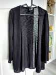 H&M Sweter bez zapięcia kardigan o luźnym splocie czarny roz. 36/S