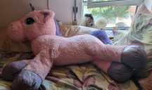 Unicornio peluche com 1 metro