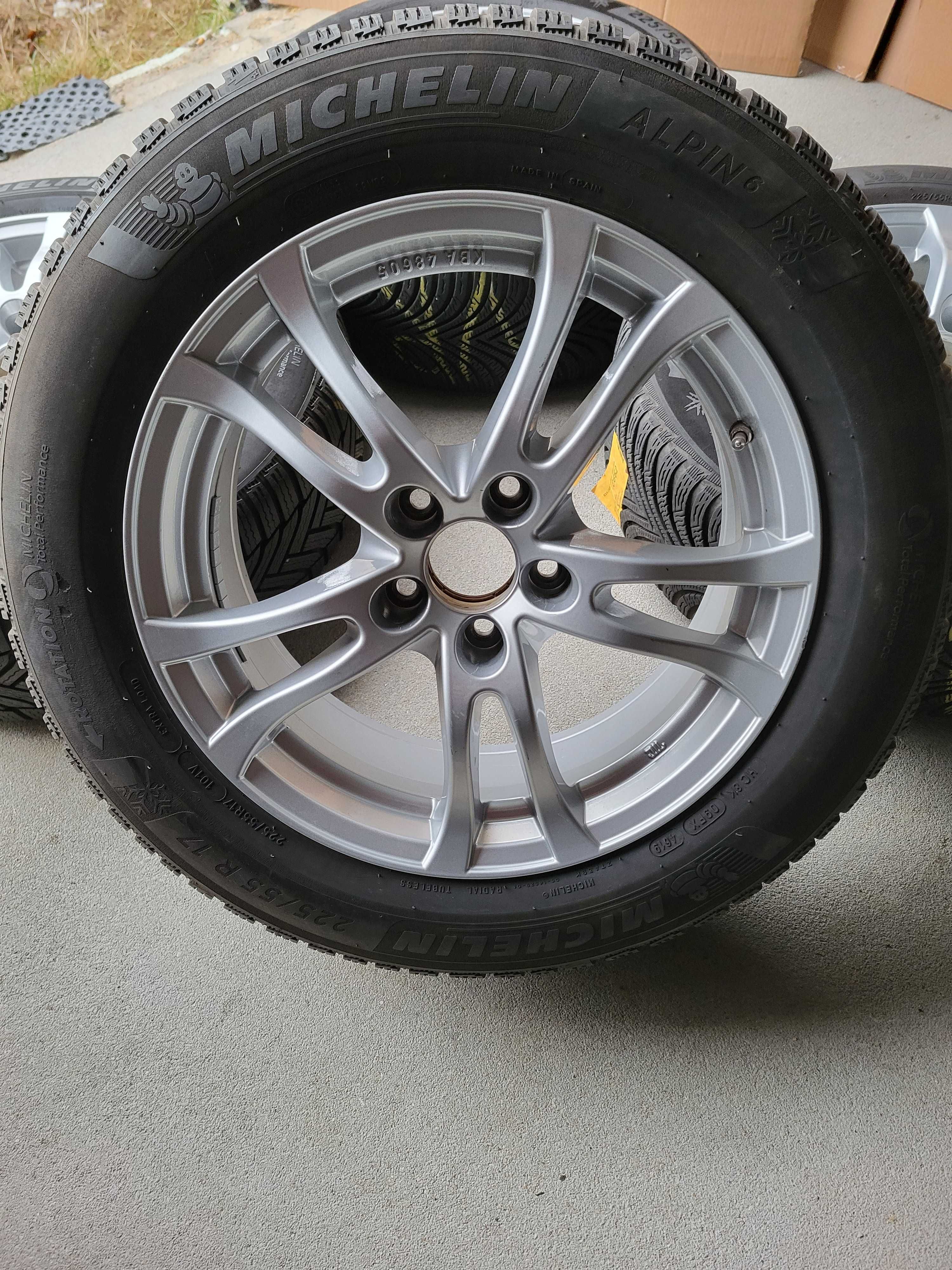 [K272] Koła zimowe 17 Cali 5x112 Michelin 225/55/17 7mm Audi VW