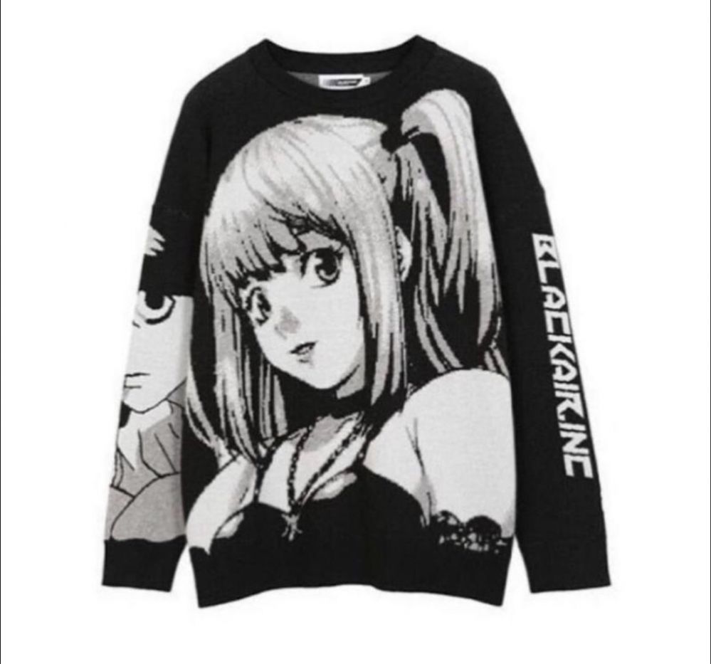 Свитер унисекс Death Note Misa amane готика аниме