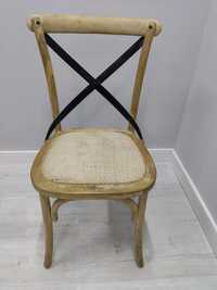Krzesła dębowe Thonet Fameg krzyżak  loft 1 szt