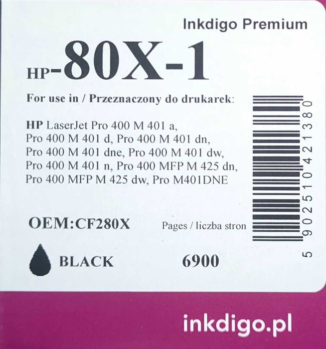 TONER CF280X XL do HP 80X LaserJet Pro 400 M401a M401d M425