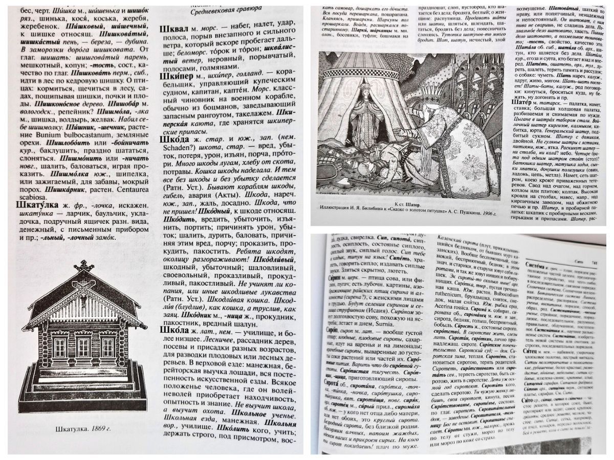 Иллюстрированный толковый словарь Даля в одной книге, 26х20 см