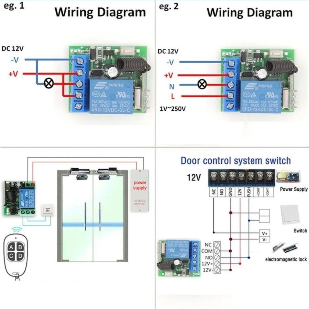 Pilot 433MHz plus sterownikdo bram i innych urządzeń. 2 tryby pracy