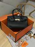 Сумка женская кожаная Hermes Birkin 30 Black