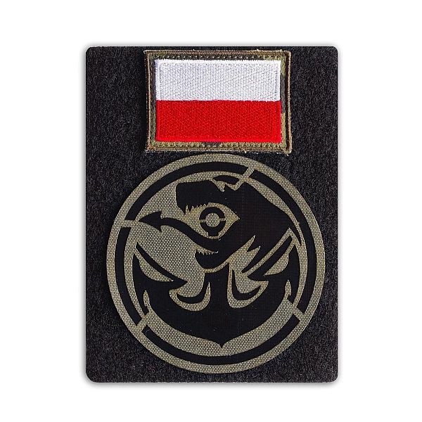 Rzep pętelka na rękaw pod małe emblematy 10 x 13 cm