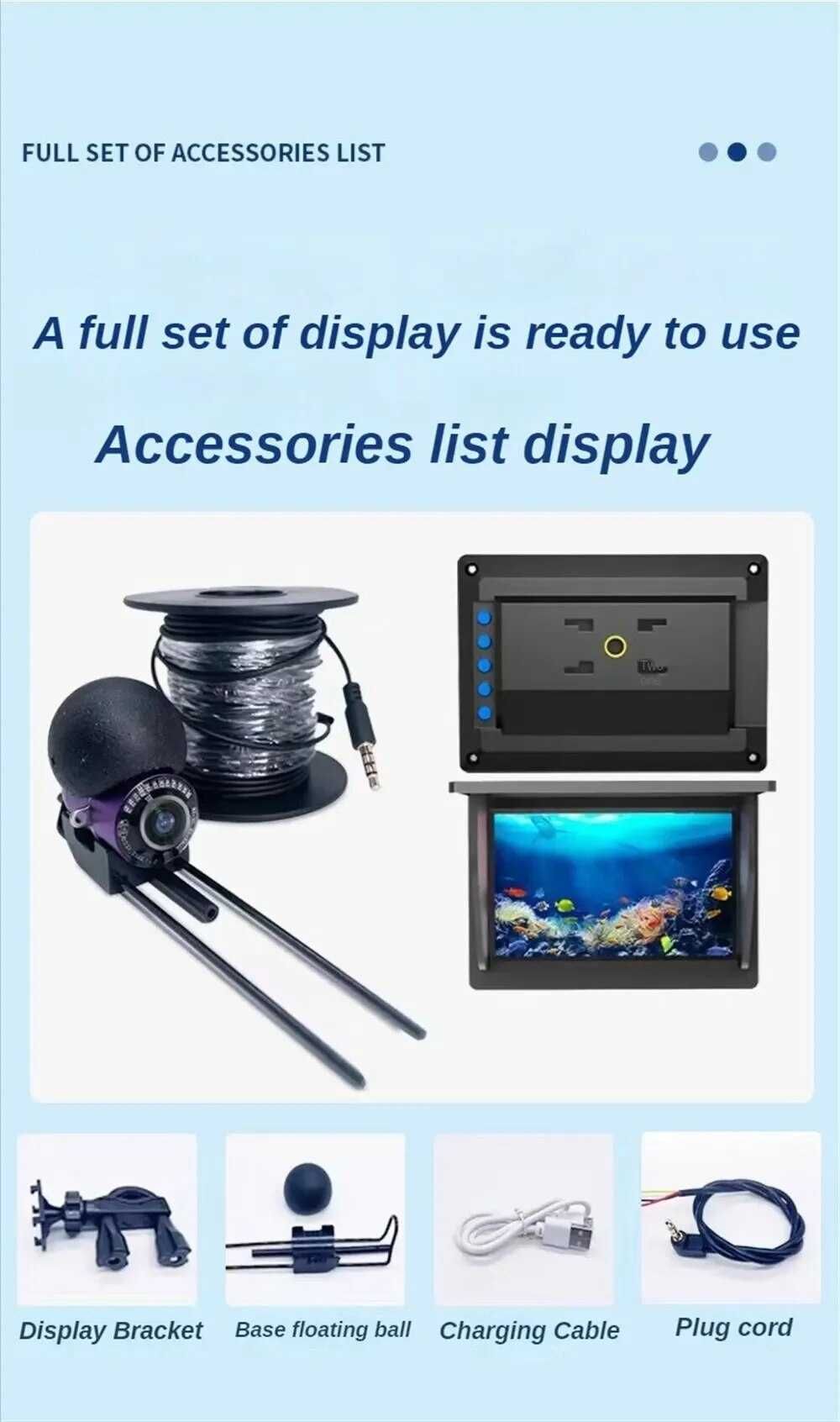 Fish Finder Lokalizator ryb kamera wyświetlacz LCD 4.3