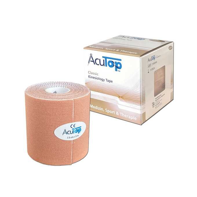 Kinesiology tape - ACUTOP - Medyczne plastry - 7,5 cm - Dł. 5 m - NOWE