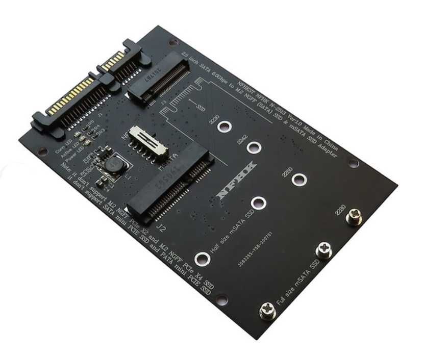 Переходник адаптер плата SSD M.2 M2 NGFF mSATA to SATA 3.0