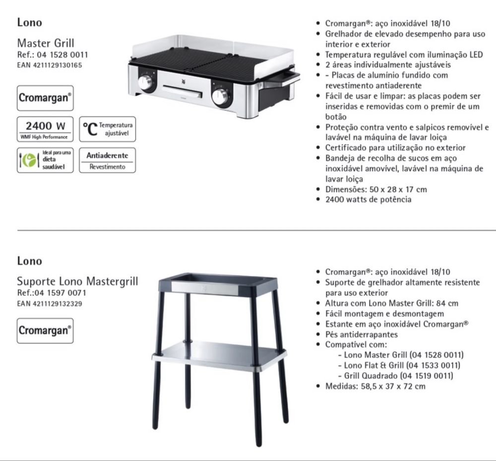 Grelhador elétrico WMF Lono Mastergrill